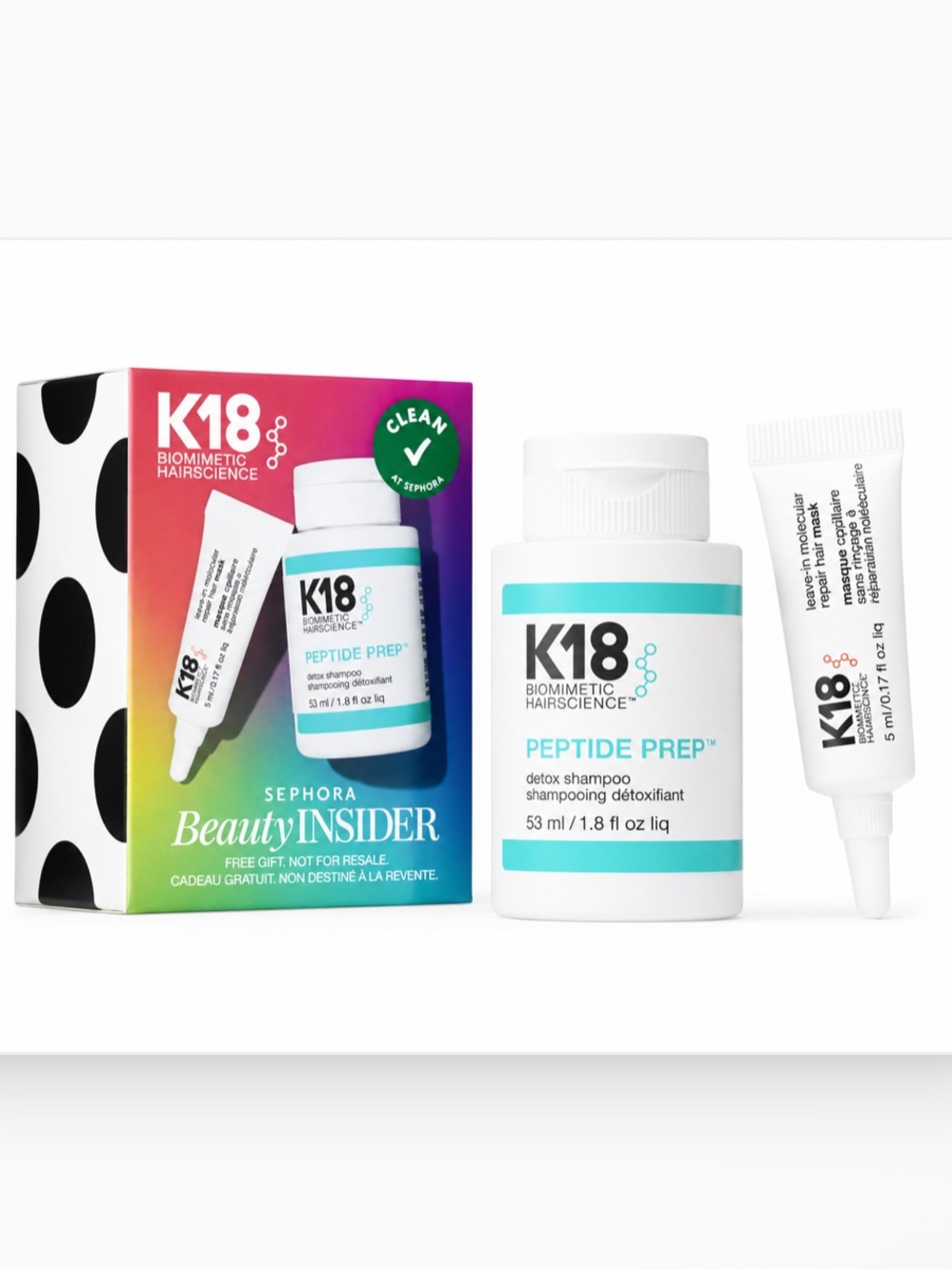 K18 Peptide Prep Detox Shampoo & Treatment Sephora Duo